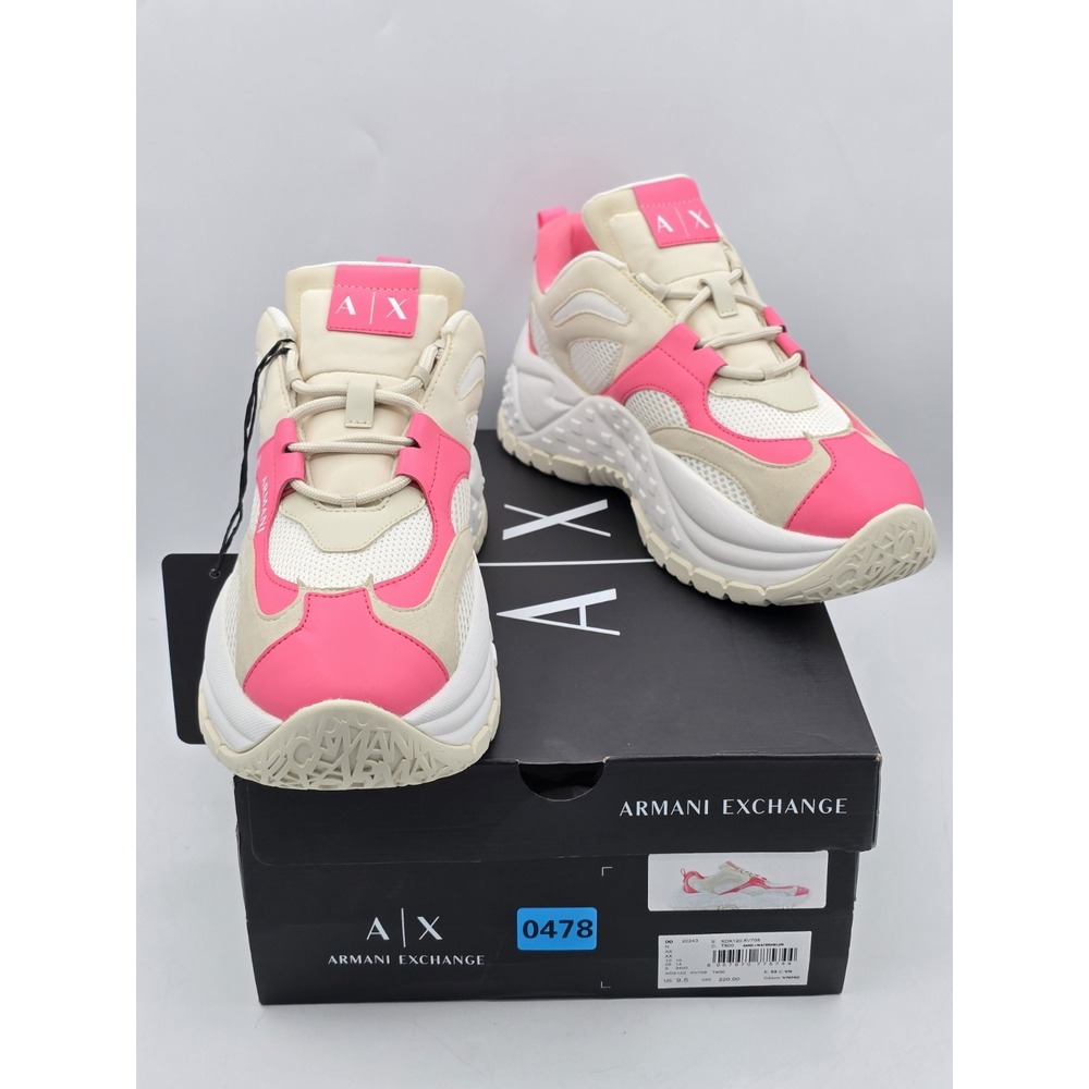 Armani Exchange Women's Vedder Microsuede Essential Look - Watermelon Sz 9.5 NEW